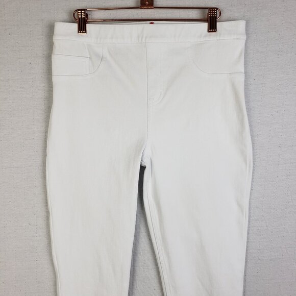 SPANX Jean-ish Ankle Leggings White size L Preppy Resortwear - Picture 5 of 16